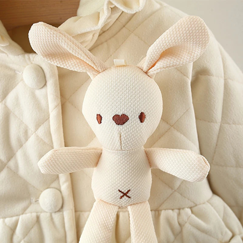 9 Months To 3 Years Old Winter New Red Christmas Party Baby Girl Coat, Thick And Warm Children'S Long Sleeved Clothes