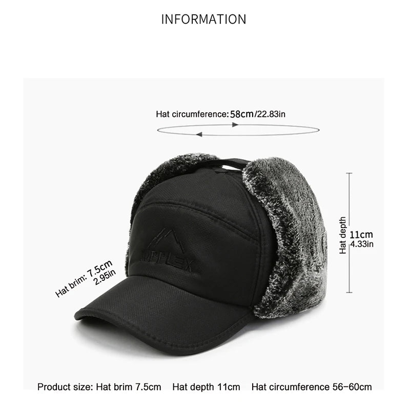 Outdoor Hat Winter Thick Lei Feng Hat Men's Warm Winter Hat Bicycle Hat Winter Hat