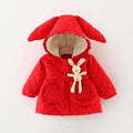 9 Months To 3 Years Old Winter New Red Christmas Party Baby Girl Coat, Thick And Warm Children'S Long Sleeved Clothes