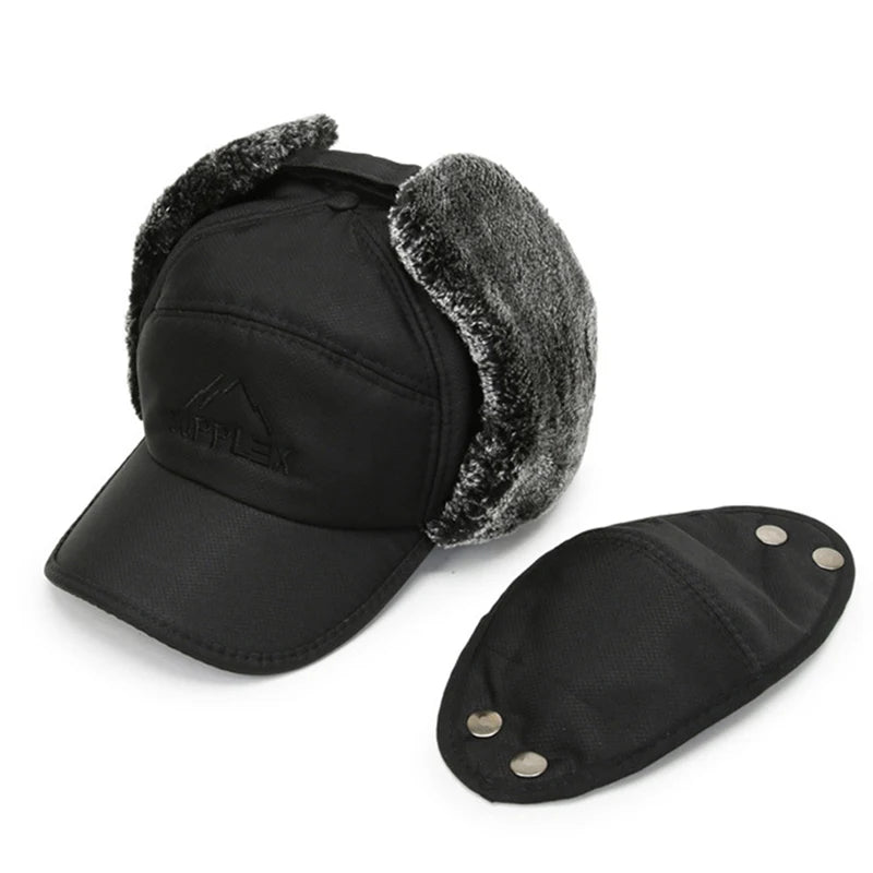 Outdoor Hat Winter Thick Lei Feng Hat Men's Warm Winter Hat Bicycle Hat Winter Hat