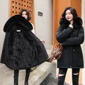 Winter Women Warm Parka New 2026 Fashion Long Coat Wool Liner Hooded Parkas Slim Fur Collar Jacket Warm Snow Wear Padded Clothes