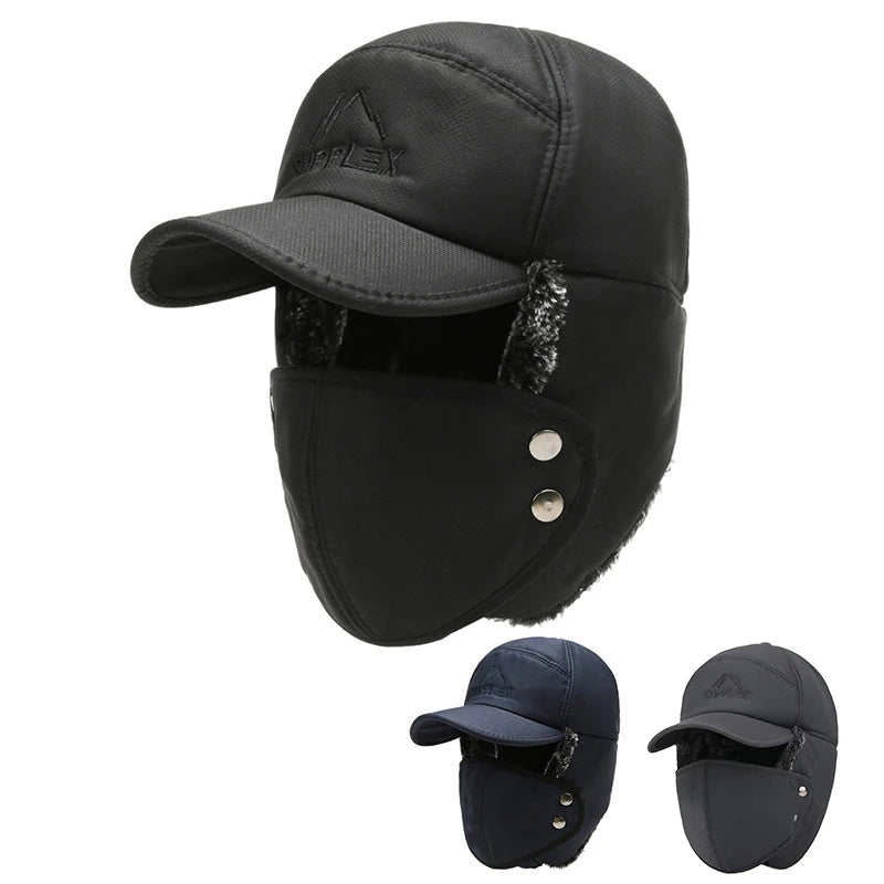 Outdoor Hat Winter Thick Lei Feng Hat Men's Warm Winter Hat Bicycle Hat Winter Hat